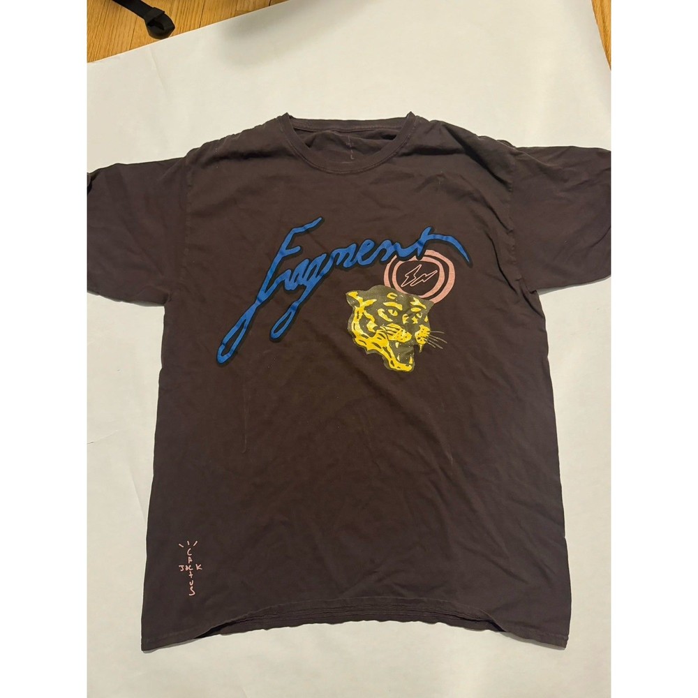 Cactus Jack by Travis Scott For Fragment Icons Tee 'Brown' Size Large